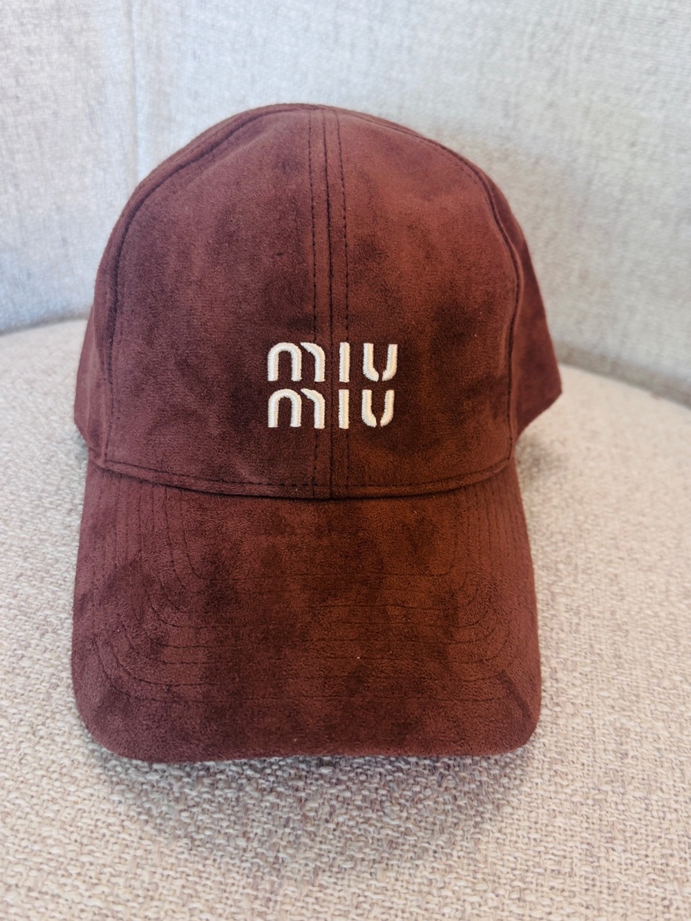 Miu Miu Men's Brown Suede Baseball Cap Size M-L like new